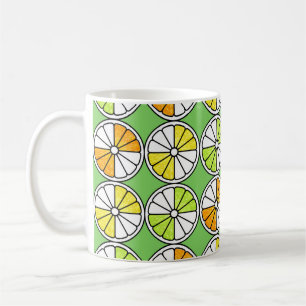 Mug Motif de fruits sans couture. Illustration peinte.