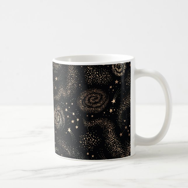 Mug Motif de galaxie Gold Star Constellation (Droite)