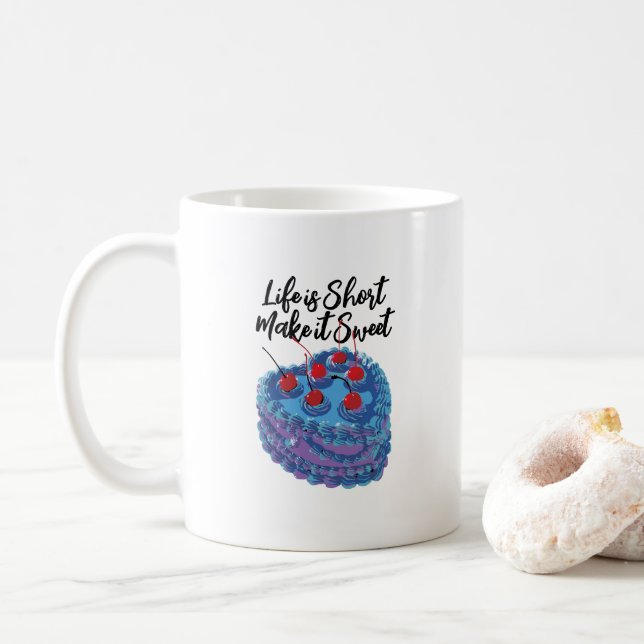 Mug Motif de gâteau au coeur mou (Avec donut)