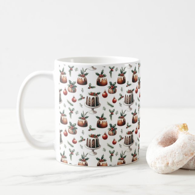 Mug Motif de gâteau de Noël (Avec donut)