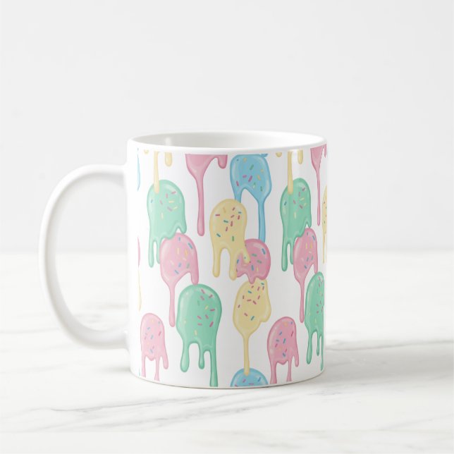Mug Motif de glace fondue et de paillettes  (Gauche)