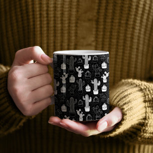 Mug Motif de gribouillis noir et blanc