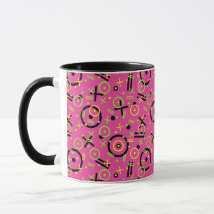Mug motif de griffes roses Retro Neon des années 80/90