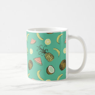 Mug Motif de griffonnage de fruit tropical