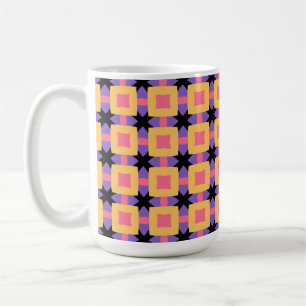 Mug Motif de grille Carré rétrograde aux couleurs vive