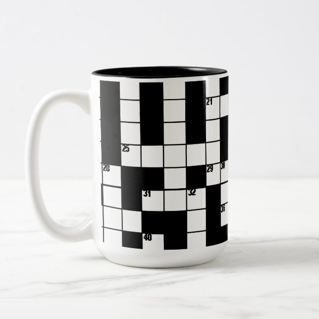 Mug Motif de grille de mots croisés (Gauche)