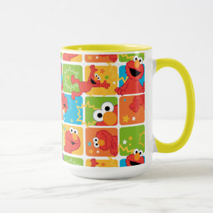 Mug Motif de grille Elmo coloré