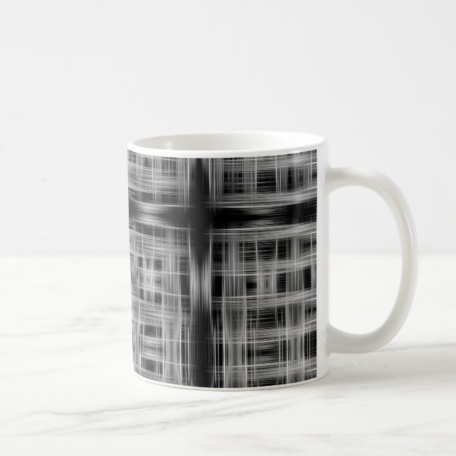 Mug Motif de grille noir et blanc (Droite)