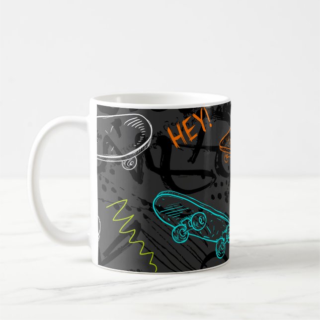 Mug motif de grunge sans soudure Abstrait. Mode de sty (Gauche)