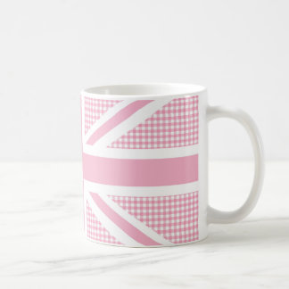 Mug Motif de guingan de rose en pastel de drapeau