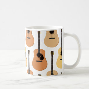 Mug Motif de guitares acoustiques