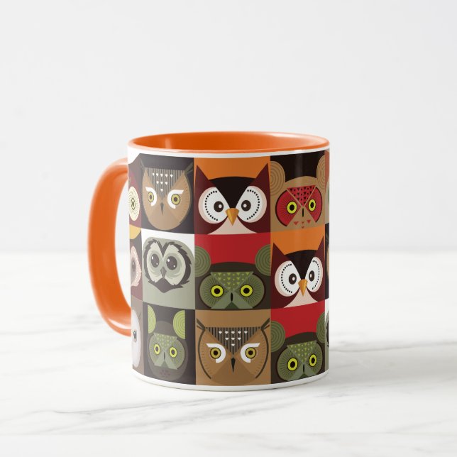 Mug Motif de hibou mignon (Devant gauche)