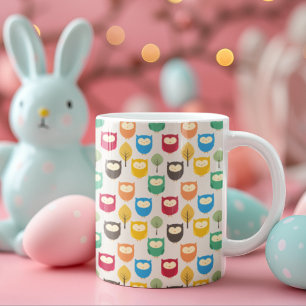 Mug Motif de hibou multicolore