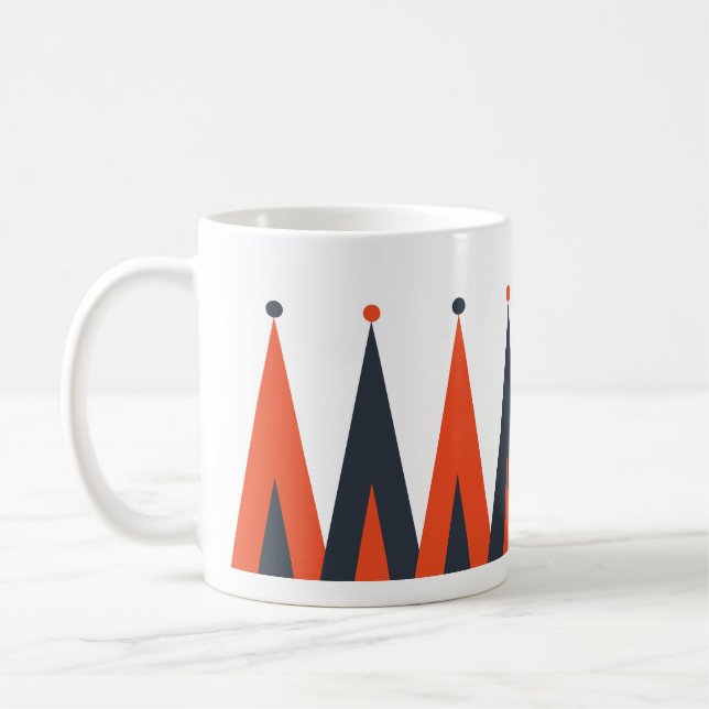 Mug Motif de jacquet bleu et rouge (Gauche)