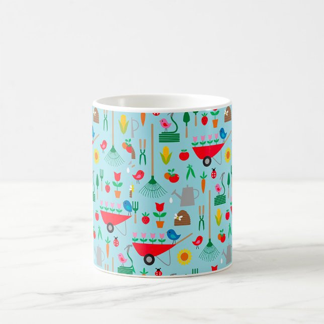 Mug Motif de jardin Fleurs printanières et outils de j (Créateur téléchargé)