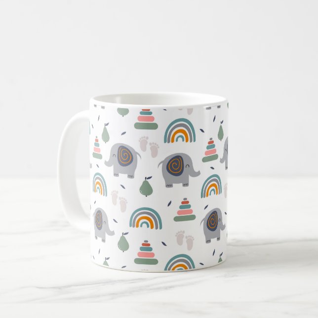 Mug Motif de jouets pour bébé mou (Devant gauche)