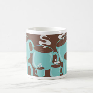 Mug Motif de la Coupe du Café Vert Bleu Chaos