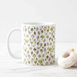 Mug Motif de la forêt de l'aquarelle des champignons m