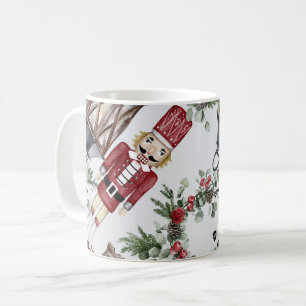 Mug Motif de la lanterne de noix d'aquarelle de Noël