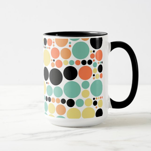 Mug Motif de la mosaïque Retro Polka Dot #7 (Droite)