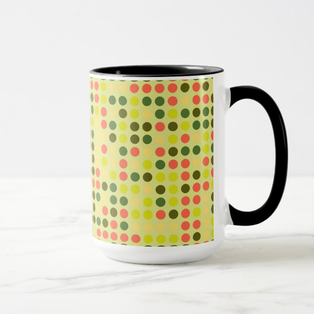 Mug Motif de la mosaïque Retro Polka Dot #9 (Droite)