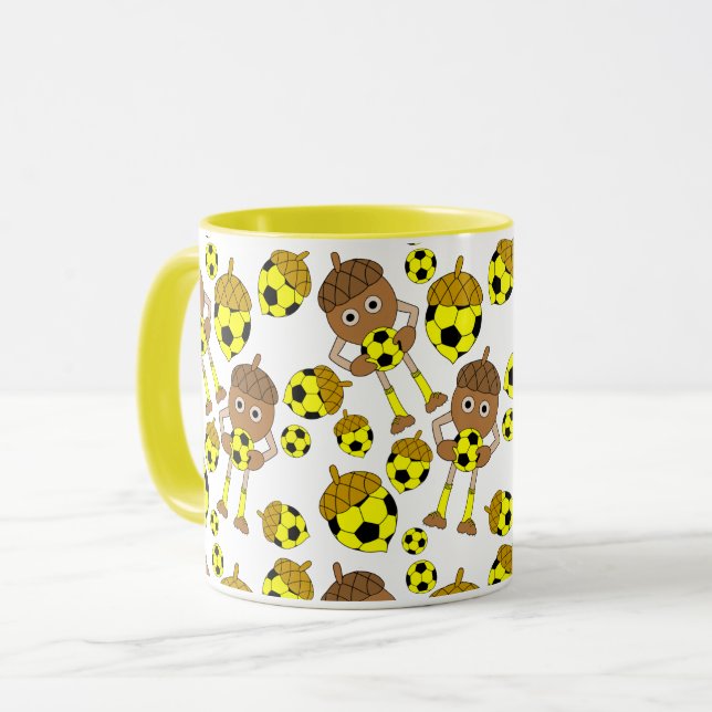 Mug Motif de la noix de football (Devant gauche)