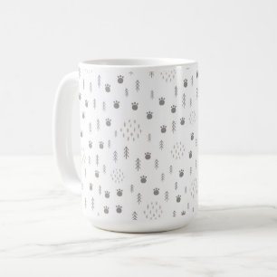 Mug Motif de la piste animale du bois mûre