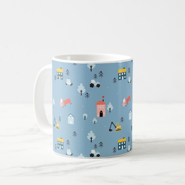 Mug Motif de la scène du Doodle Town (Devant gauche)