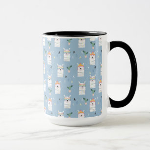 Mug Motif de lama de lunettes de soleil d'arc-en-ciel