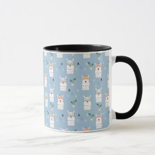 Mug Motif de lama de lunettes de soleil d'arc-en-ciel