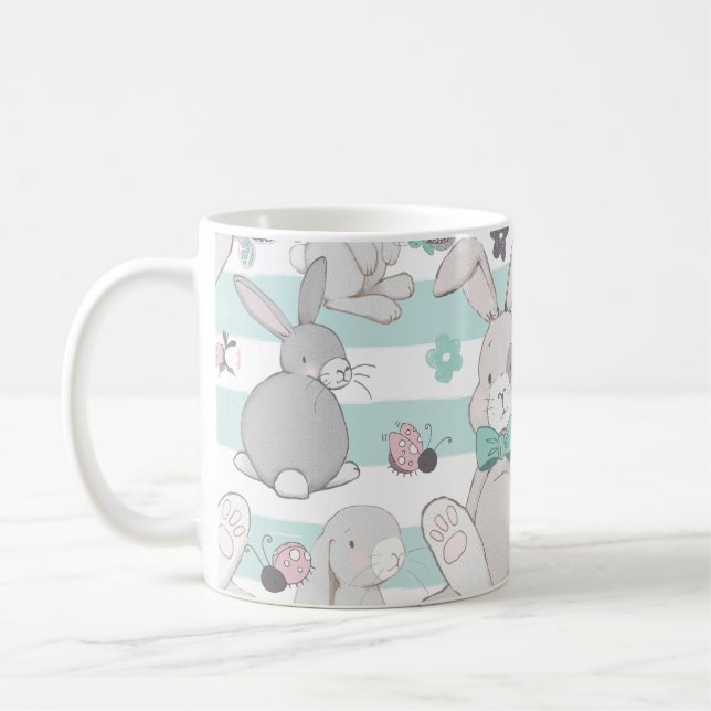 Mug Motif de lapins de printemps (Gauche)