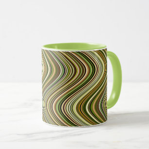 Mug Motif de ligne courbe multicolore très unique