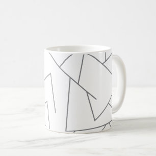 Mug Motif de ligne graphique moderne, urbain simple, d