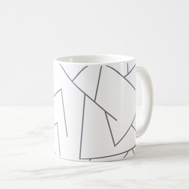 Mug Motif de ligne graphique moderne, urbain simple, d (Devant droit)