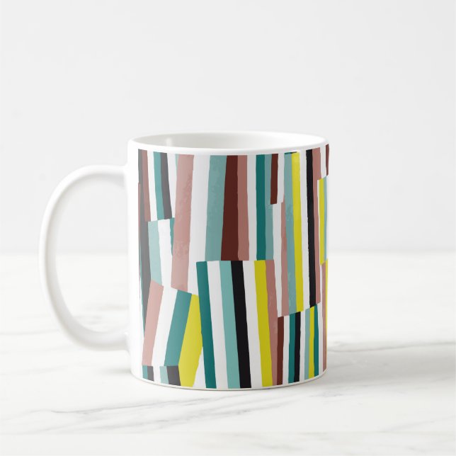 Mug motif de ligne verticale oblique (Gauche)