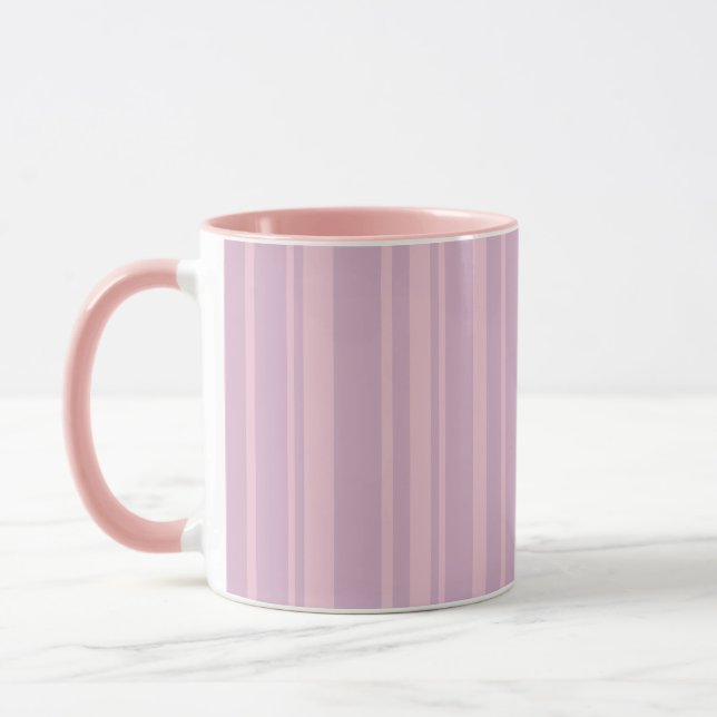 Mug Motif de ligne violet et rose (Gauche)