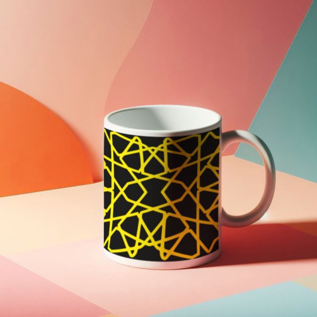 Mug Motif de lignes Abstraites personnalisable (Créateur téléchargé)