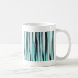 Mug Motif de lignes rayées bleu cyan océan