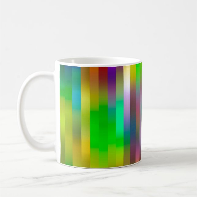 Mug motif de lignes verticales parallèles simples | AB (Gauche)