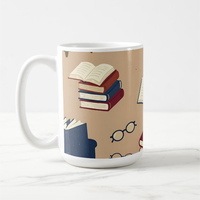 Mug Motif de livres de coin de lecture cosy (Gauche)