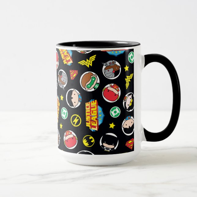 Mug Motif de Logos et Héros de la Ligue de la justice  (Droite)