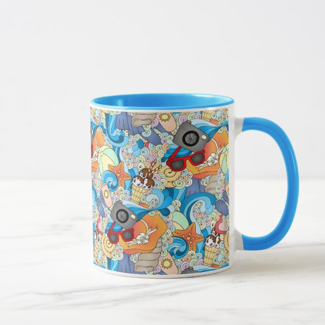Mug Motif de loisirs d'été (Droite)