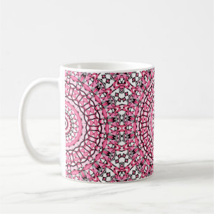 Mug Motif de mandala ronde en verre vitrage style mosa