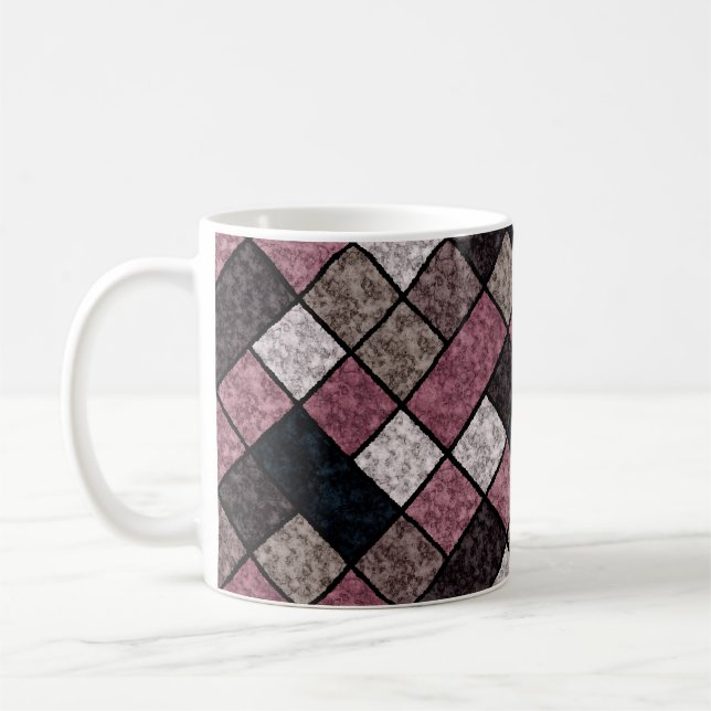Mug Motif de marbre de granit en patchwork carré sans  (Gauche)