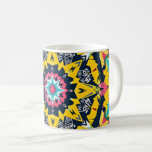 Mug Motif de marine jaune de mandala géométrique moder