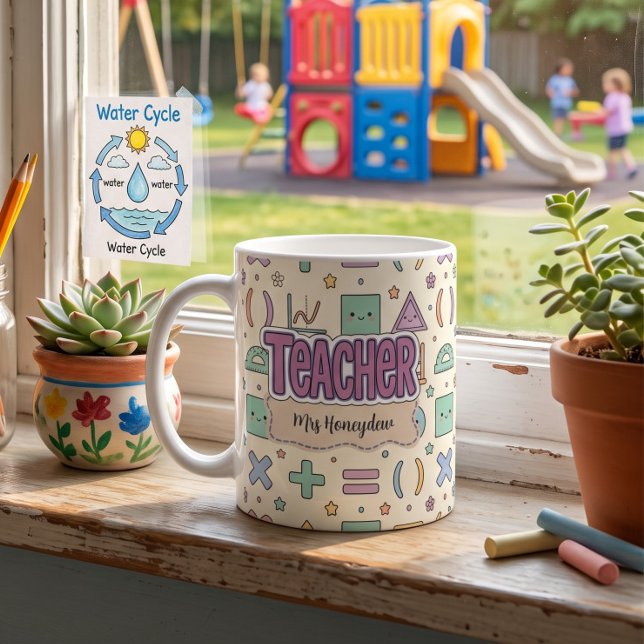 Mug Motif de mathématiques pour un professeur mignon  (Créateur téléchargé)