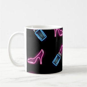 Mug Motif de mode avec icônes de néon.