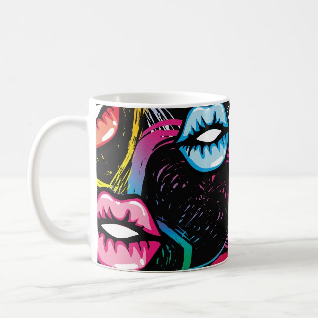 Mug motif de mode sans couture Abstrait. style de beau (Gauche)