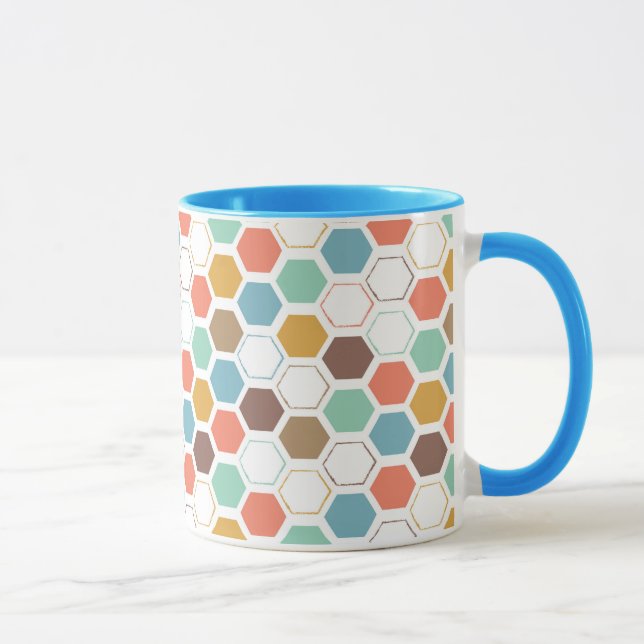 Mug Motif de module de ruche d'abeille (Droite)