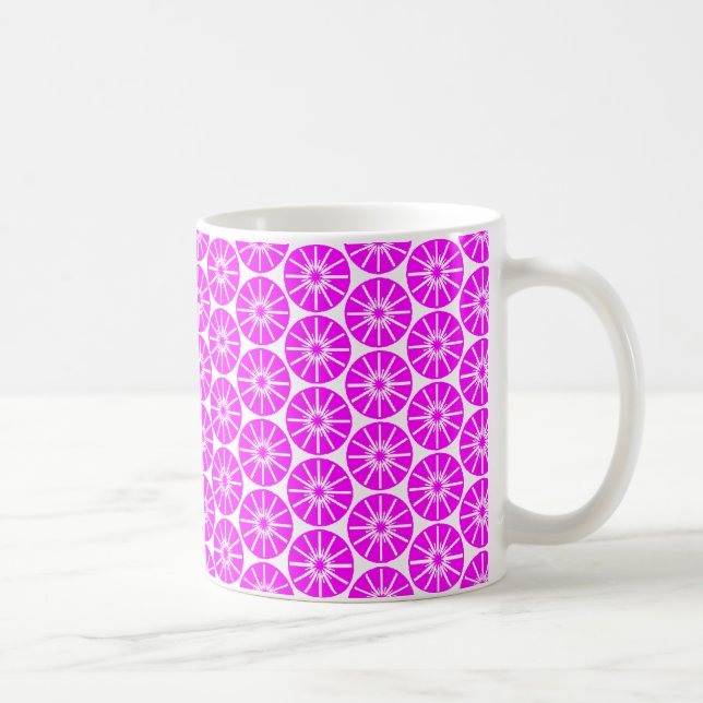 Mug Motif de molette - magenta sur le blanc (Droite)